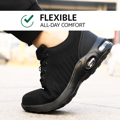 Cayno Black Safety Work Shoes